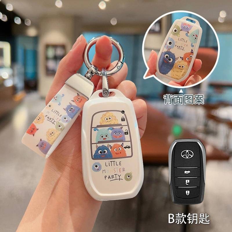 ที่ใส่กุญแจรีโมทรถยนต์ Toyota Hilux Fortuner Corolla Cross Yaris Veloz Yaris Ativ Commuter Corolla Camry Alphard พวงกุญแจรถ. กระเป๋าใส่กุญแจรถ