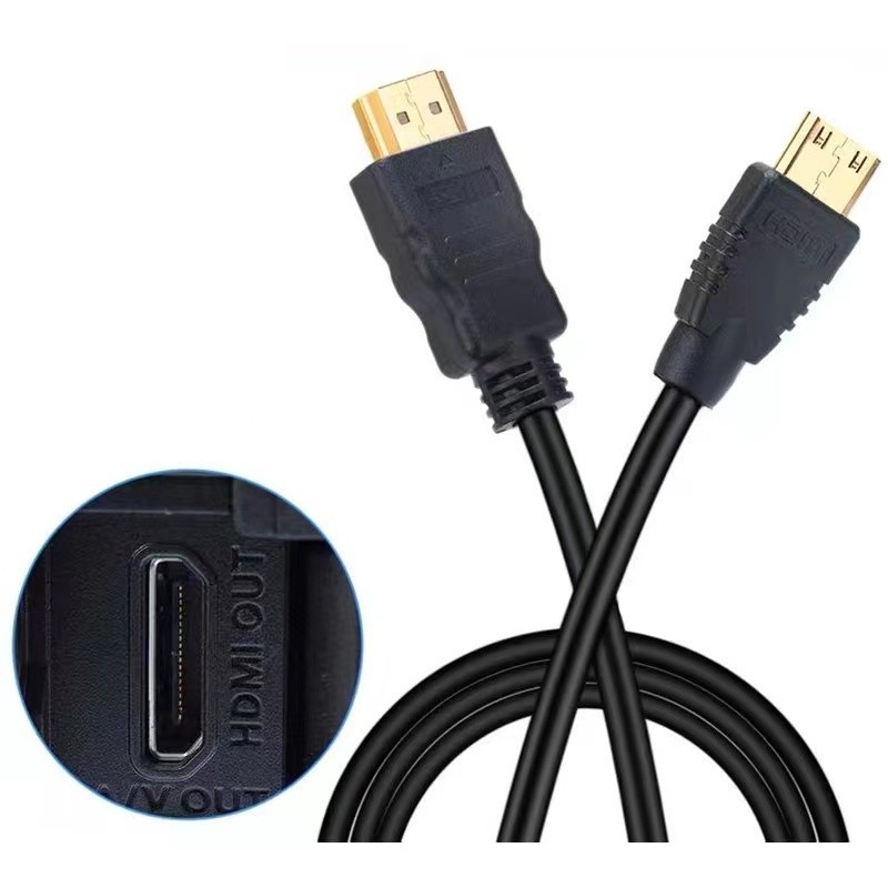 HDMI mini to HDMI cable 1.8M - Black