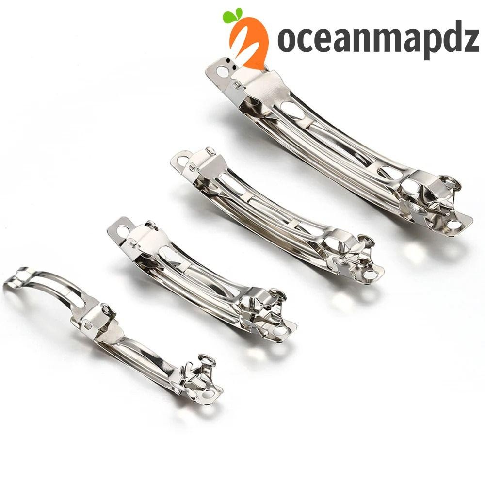 Oceanmapdz 20 ชิ้น DIY คลิปสปริง, คลิปฝรั่งเศสโลหะ DIY กิ๊บติดผม, แฟชั่นการตั้งค่าอุปกรณ์เปล่า ฐานเงิน กิ๊บสปริงโลหะ กิ๊บติดผม เด็กผู้หญิง