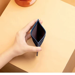 ผู ้ ถือบัตรทอบางเฉียบแบบพกพา Id Card Cover Double-Sided Card Case กระเป ๋ าใบเล ็ ก