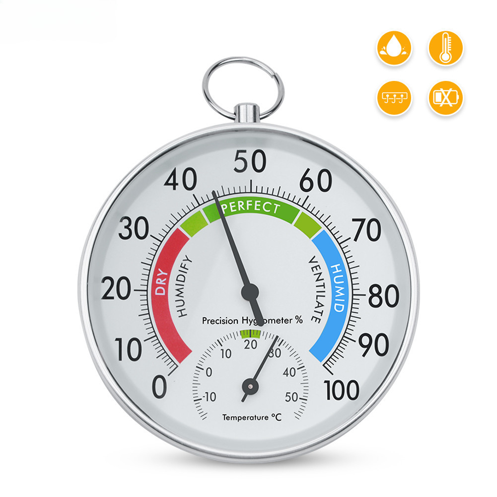 -10~50℃ เครื่องวัดอุณหภูมิความชื้น แบบติดผนัง สําหรับครัวเรือน ซาวน่า