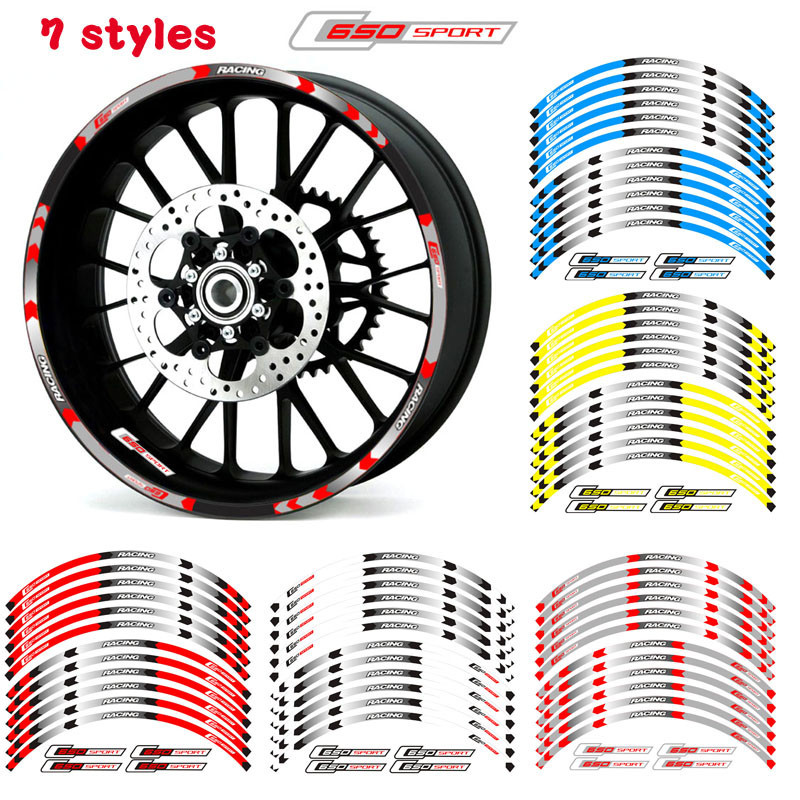 เหมาะสําหรับ BMW BMW C650sport รถจักรยานยนต์ดัดแปลงสติกเกอร์ล้อขอบล้อขอบรถสติกเกอร์กันน้ําสะท้อนแสง