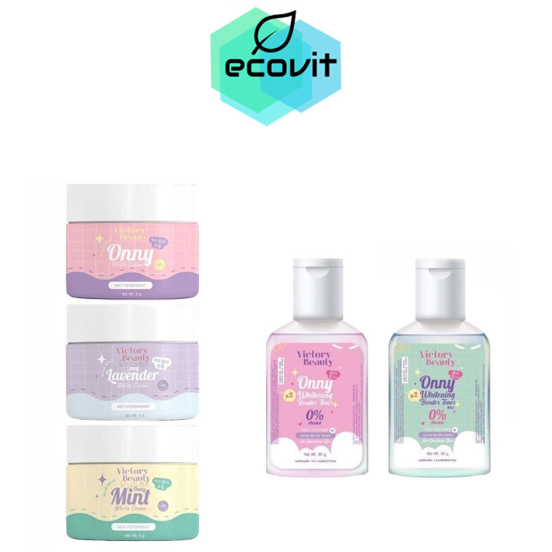 Onny White Cream ครีมทารักแร้ออนนี่ ครีมรักแร้แม่แพท [5 g.]/Onny Toner โทนเนอร์เช็ดผิวออนนี่ โทนเนอร์แม่แพท [30 g.]