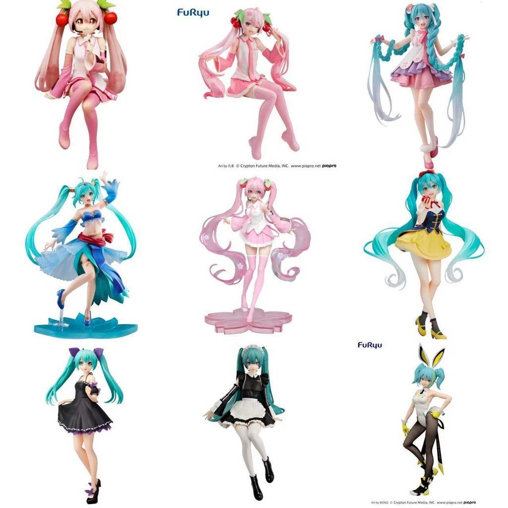 ฟิกเกอร์ TAITO Hatsune Miku Rapunzel &amp; Sakura Hatsune สําหรับตกแต่งบ้าน