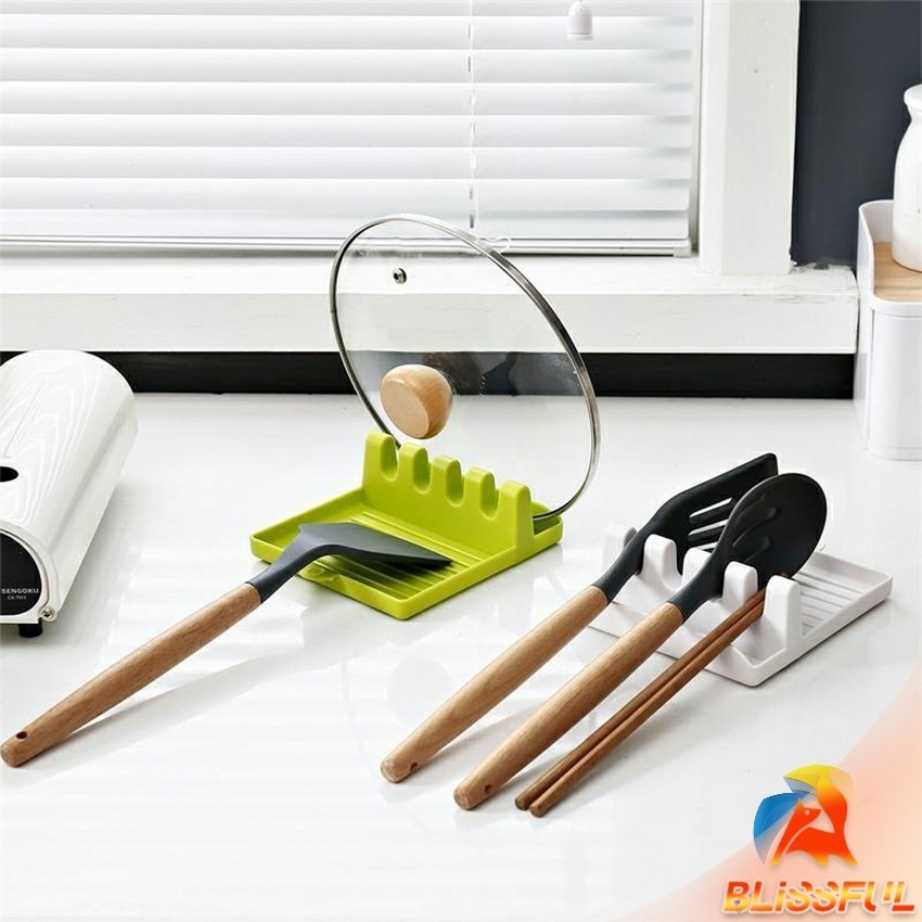 B.F ที่วางช้อนซุป ที่ครอบหม้อ ที่ใส่พลาสติก อเนกประสงค์  Kitchen shelf
