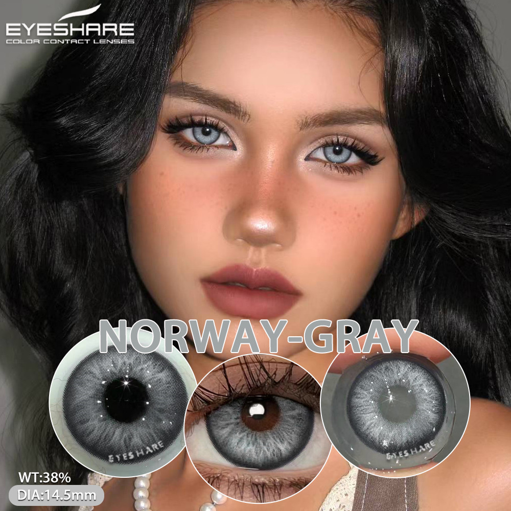 Eyeshare คอนแทคเลนส์ สีเทา สีฟ้า หลากสี สําหรับแต่งหน้า 2 ชิ้น