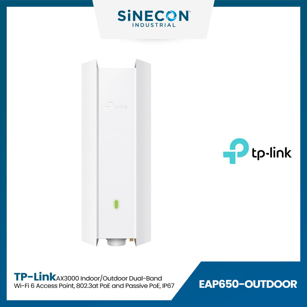 TP-Link ทีพีลิ้งค์ รุ่น EAP650-OUTDOOR | AX3000 Indoor/Outdoor Dual-Band Wi-Fi 6 Access Point