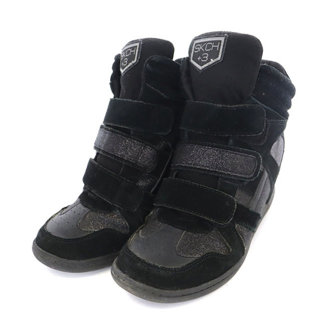 Skechers รองเท้าผ้าใบ หนังกลับ ข้อสูง 23.5 ซม. จากญี่ปุ่น มือสอง
