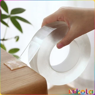 Nikola กาวสองหน้า เทปกาว ทำความสะอาดและนำมาใช้ใหม่ได้ มี 2 ขนาดให้ เลือก Double Side Adhesive Tape