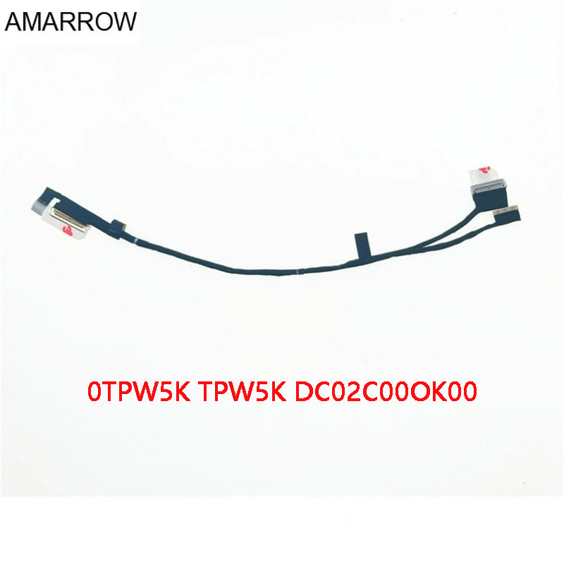 สายเคเบิลหน้าจอ LCD LCD LCD สําหรับแล็ปท็อป DELL Alienware M17 R3 R4 FDQ71 300HZ 0TPW5K TPW5K DC02C0