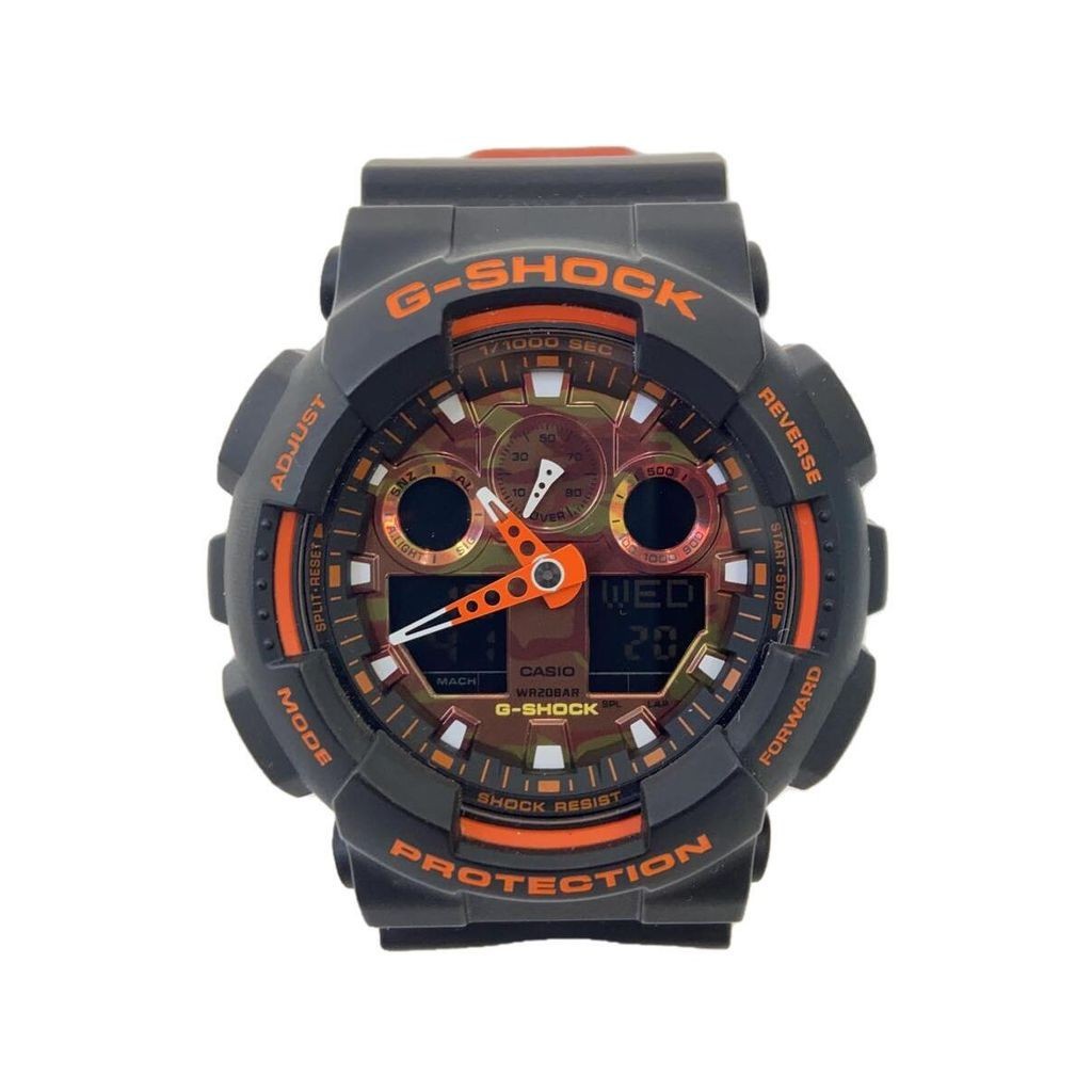 CASIO Wrist Watch G-Shock Black Men's Orange Quartz Direct from Japan Secondhand