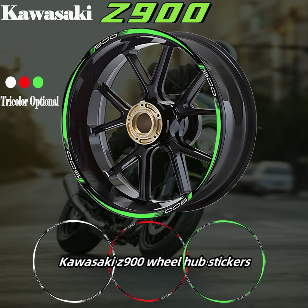 สติกเกอร์เทปสะท้อนแสง ติดขอบดุมล้อ อุปกรณ์เสริม สําหรับรถจักรยานยนต์ Kawasaki รุ่น Z900 Ninja Z900