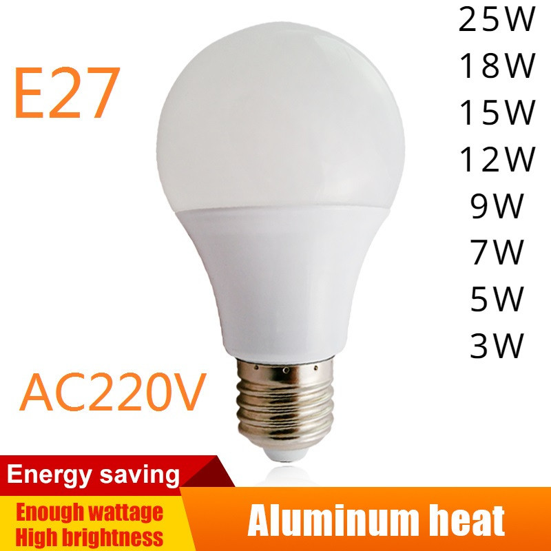 หลอดไฟสปอตไลท์ LED E27 AC 220V 230V 240V 25W 18W 15W 12W 9W 7W 5W 3W พลังงานสูง