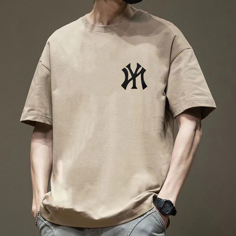 เสื้อยืดลําลอง แขนสั้น คอกลม ทรงหลวม ขนาดใหญ่ แบบเรียบ สําหรับผู้ชาย ไซซ์ M - 8XL