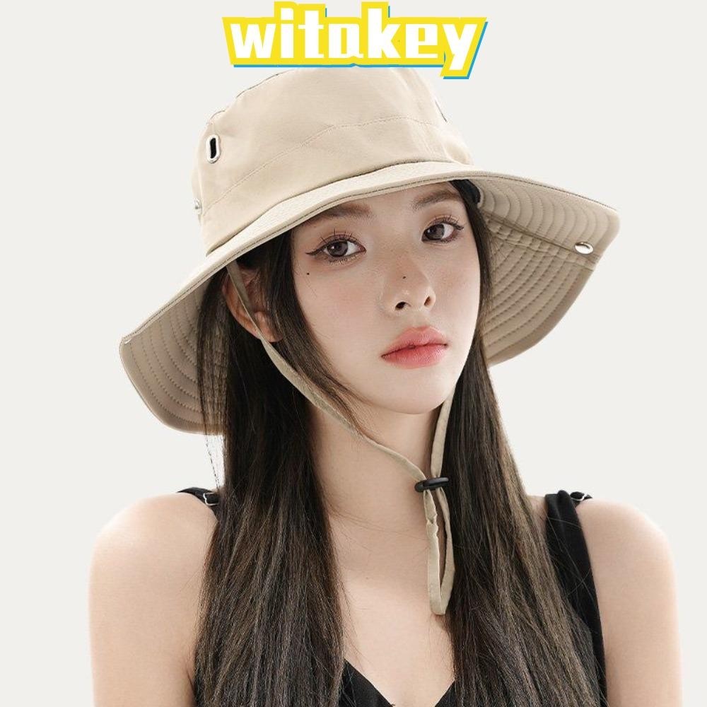 Witakey หมวกบักเก็ต อินเทรนด์ ป้องกันแสงแดด ขายดี ป้องกันรังสียูวี ปรับได้ ระบายอากาศ หมวกกันแดด กีฬากลางแจ้ง