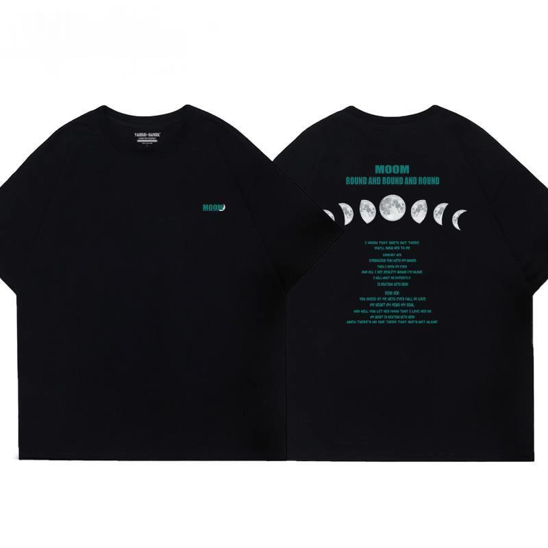 (กรุงเทพจัดส่งสินค้า)BOOM Shop เสื้อยืดลําลอง แขนสั้น คอกลม ทรงหลวม โอเวอร์ไซซ์ ไซซ์ S--3XL