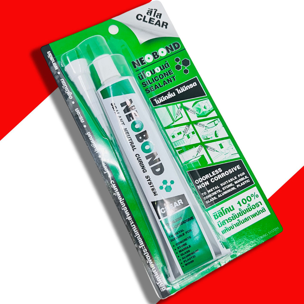 กาว กาวซิลิโคนติดตู้ปลา กาวติดตู้ปลา ซิลิโคนติดตู้ปลา NEOBOND สีใส CLEAR ซิลิโคน100% นีโอบอน กาว ซิล
