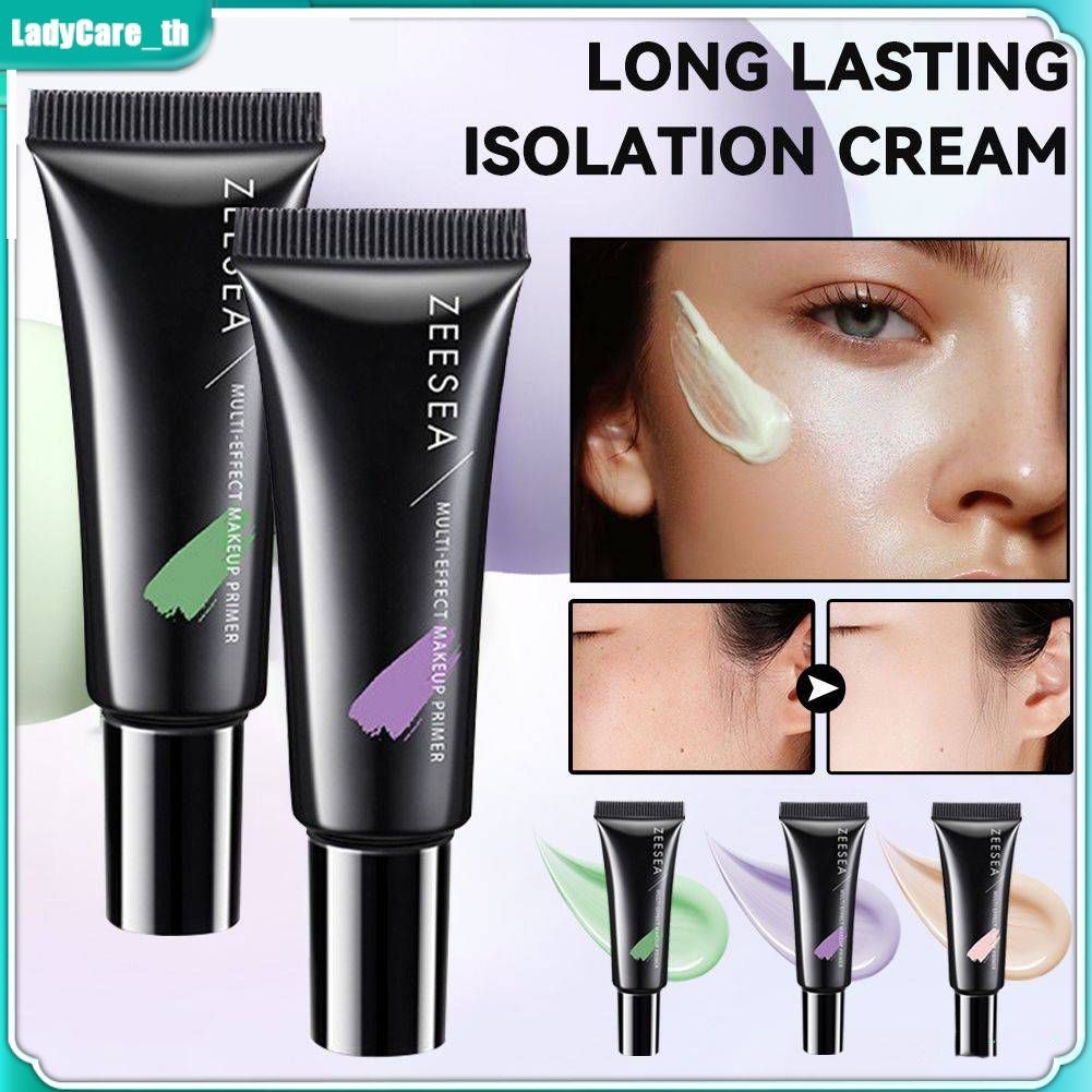 Zeesea Primer แต่งหน้า BASE Blur Pore สี Corrector Moisturizing Brightening Cream 3 สี 10g สีม่วงเขียว Barrier ครีม LadyCare