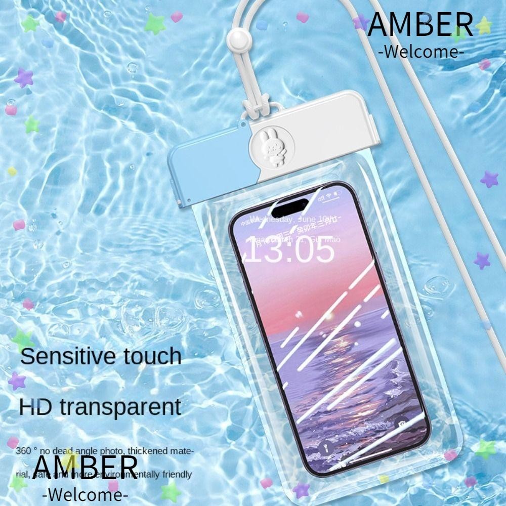 Amber กระเป๋าใส่โทรศัพท์มือถือ PVC กันน้ํา กันรอยหน้าจอสัมผัส แบบพกพา 7.2 นิ้ว