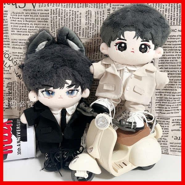 ชุดตุ๊กตา 10cm จุด 20 ซม ตุ๊กตาผ้าฝ้าย20cm แฟนเย็นสูทเสื้อเชิ้ตผูกสูท20ซม. ตุ๊กตาดาวแต่งตัวไม่มีคุณสมบัติ