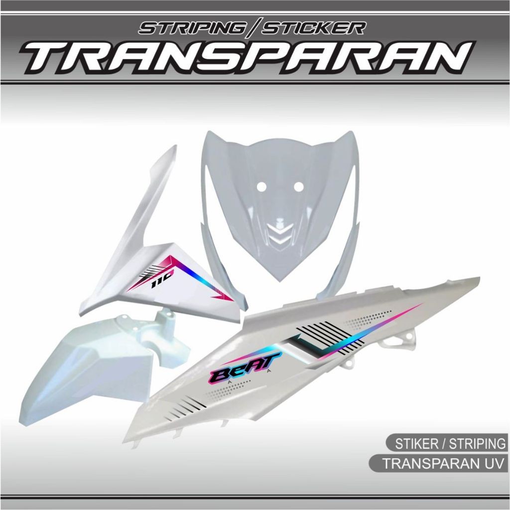 STRIPING STICKER BEAT FI 2012 ถึง 2015 TRANSPARENT UV B21 COOL VARIATIONS