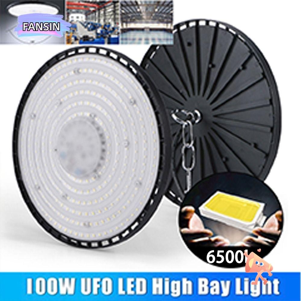 Fansin High Bay Light, ไฟทํางาน LED UFO, คลังสินค้าอุตสาหกรรม 100W 6500K WorkLight ไฟฉาย
