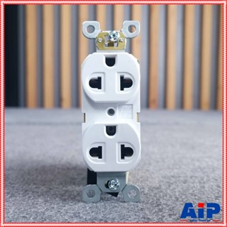 เต้ารับคู่3ขา R270U สีขาว เต้ารับ AC ใส่ AC PANEL เต้าไฟฟ้า …