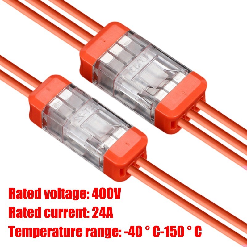 3 ชิ้น 2/3 หลุม Quick สายไฟ Terminal - กล่องแยกสายไฟ - Multi-cuit Wire Splitter - Compact Terminal Block - Push-in Spring Splicing Butt - Quick Wire Connectors - รูปที่ 3