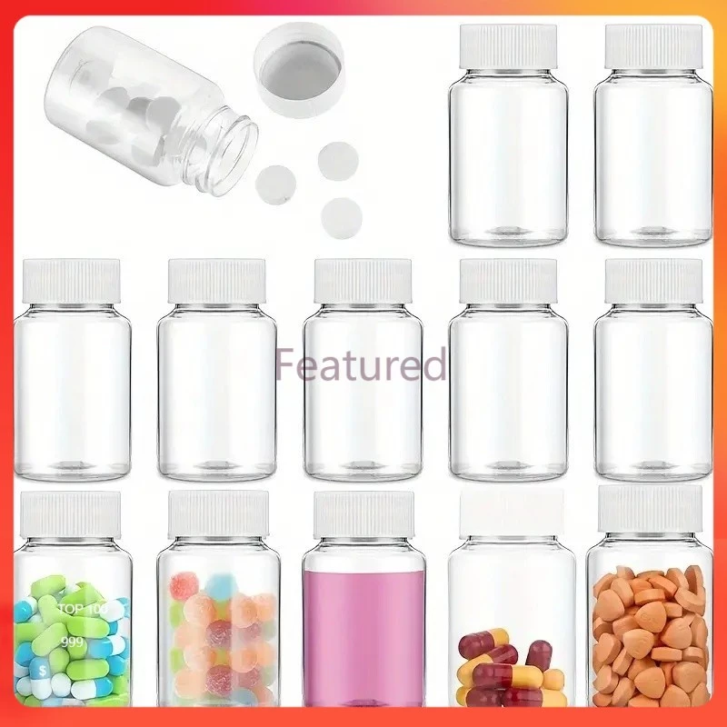 Featured ขวดพลาสติกPETใส 20/30/50/100 ml ฝาเกรียวปิดสนิทพกพาสะดวก ขวดใส่ยา ใส่เครื่องดื่ม