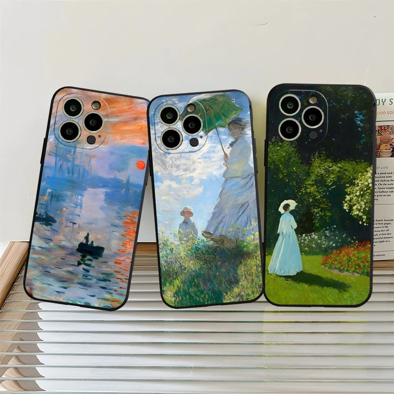 TK-1 Art ภาพวาด Claude Monet เคสโทรศัพท์ Fundas สําหรับ iphone 13 11 17,15ProMax 14 12 Pro Xs Max Mi