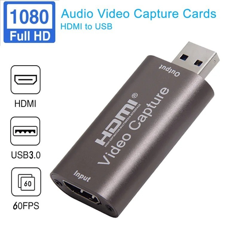 การ์ดจับภาพวิดีโอ USB3.0 1080P เป็น HDMI USB 3.0 สําหรับแล็ปท็อป แท็บเล็ต โทรศัพท์มือถือ เกม ถ่ายทอดสด