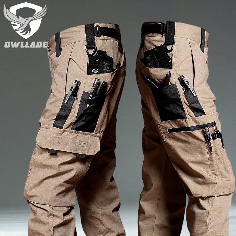 Eaglade กางเกงคาร์โก้ยุทธวิธีสําหรับผู้ชายสีเขียวกันน้ํา JTJKC