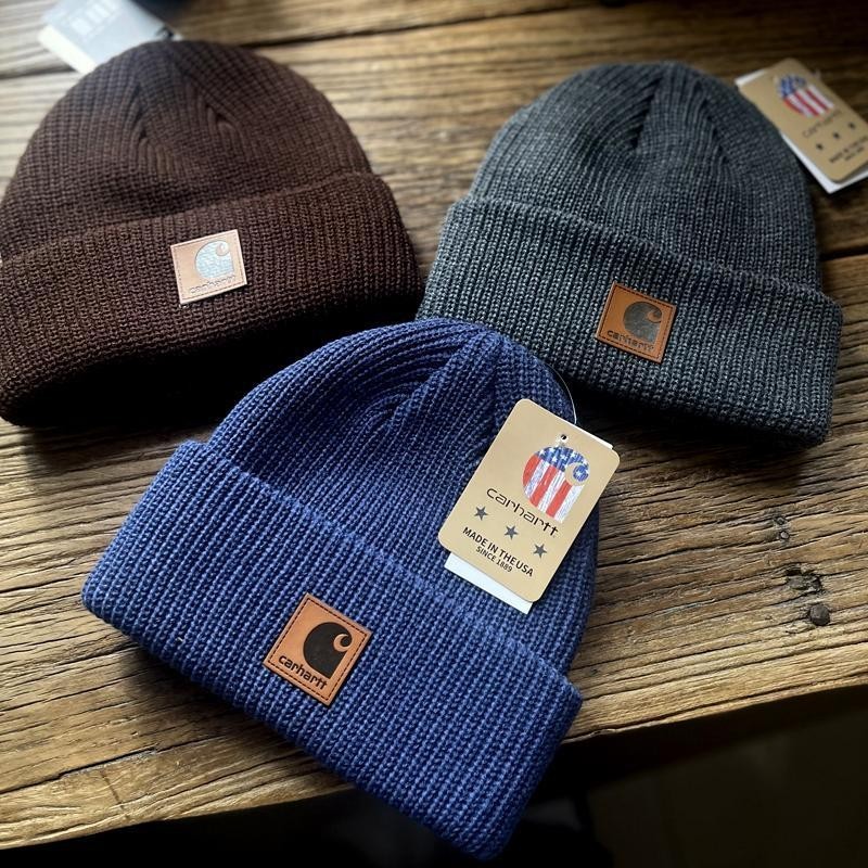 Carhartt หมวกถัก ผ้าวูล เข้ากับทุกการแต่งกาย สไตล์เรโทร อเมริกัน สําหรับผู้ชาย และผู้หญิง