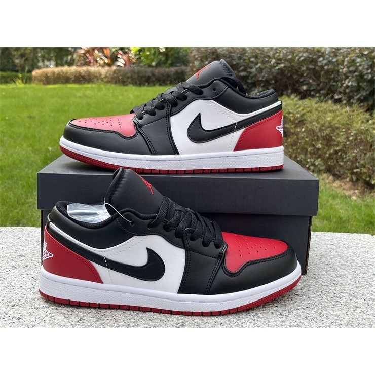Nike Readystock Air Jordan 1 Low “Bred Toe” 553558-161 White/Black-Red 553558-161
