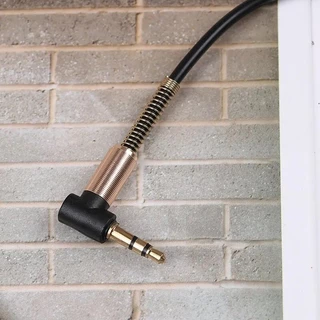 ส่งไว ประกัน1ปีเต็ม! สายเสียง สายสปริง AUX audio หัวต่อตัว L 2 ขีด 3.5 mm stereo สปริง หัวL
