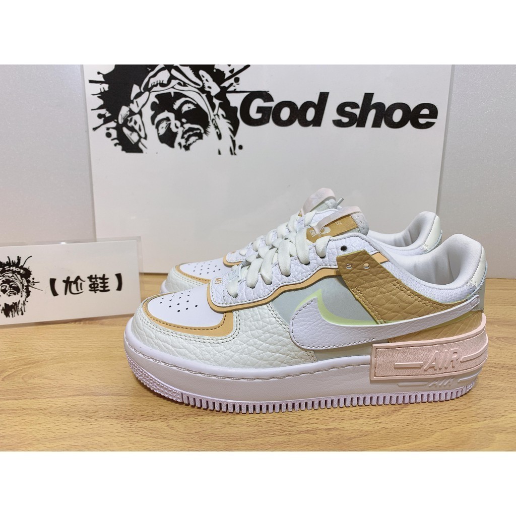 Nike High-quality Nike Air Force 1 Low Shadow White Pink Pink Stitching Heightening Women's Shoes CK3172-002