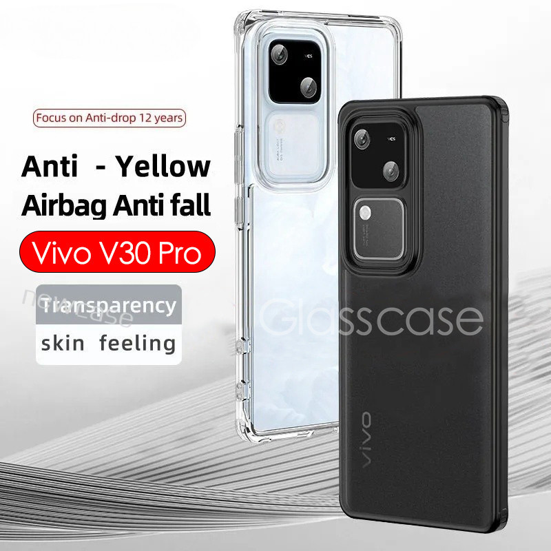 ปลอกสําหรับ Vivo V30 V40 pro V30pro V40pro VivoV30 VivoV30pro 5G Anti-Scratch โปร่งใส Frosted เคสโทรศัพท์เกราะกันกระแทกพลาสติกแข็งป้องกันลายนิ้วมือปกหลัง