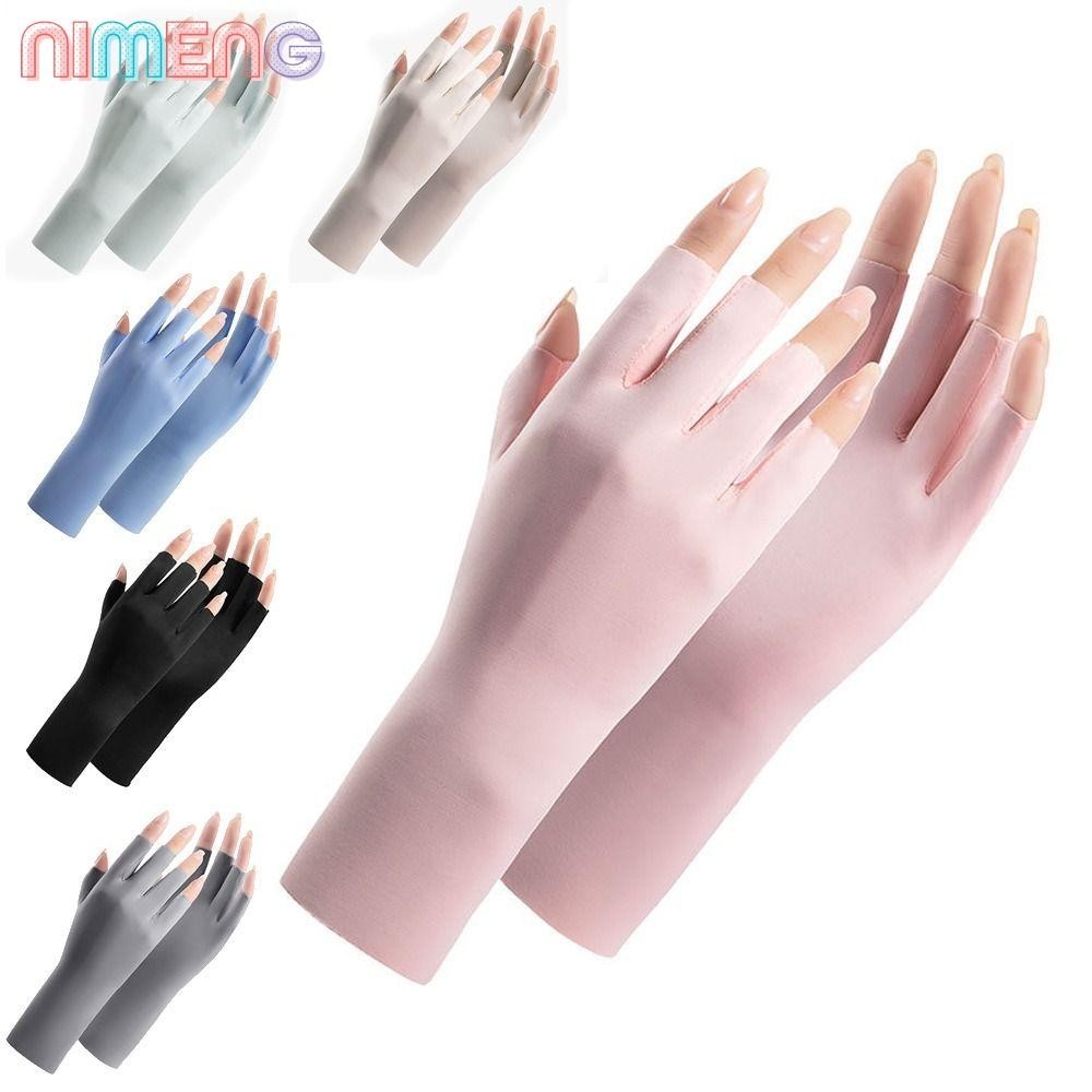 Nimeng ถุงมือกันแดด ป้องกันรังสียูวี Led อุปกรณ์เสริม สําหรับตกแต่งเล็บ