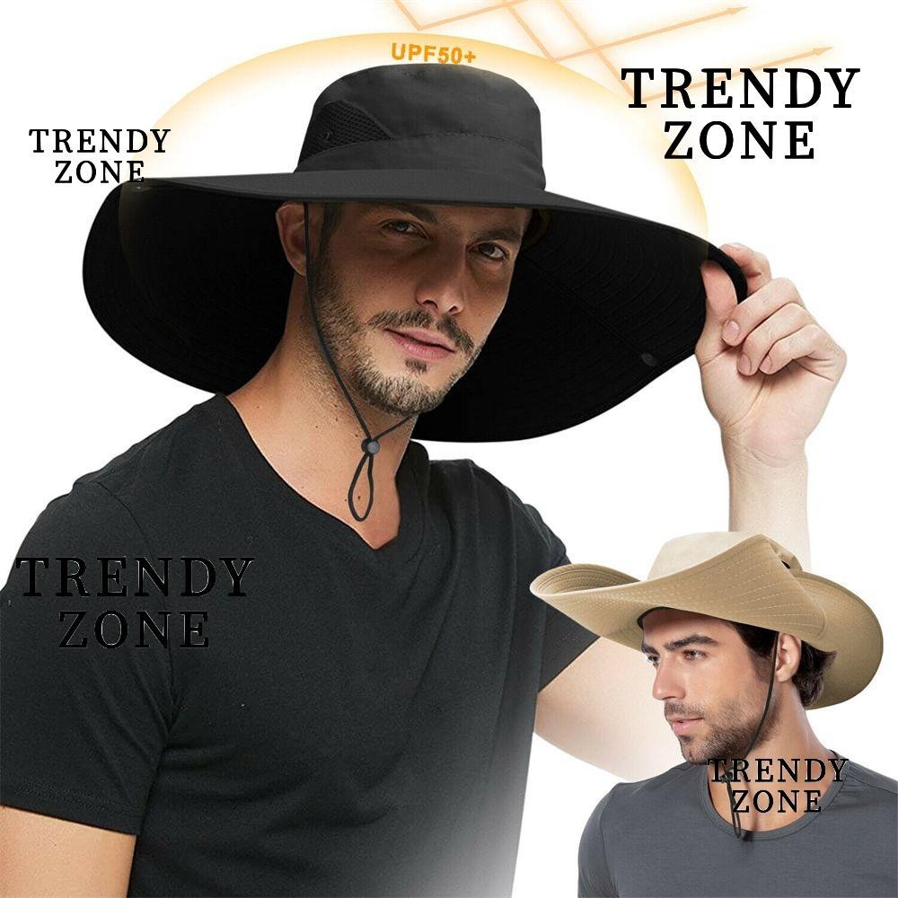 Trendyzone หมวกชาวประมง กันแดด ป้องกันรังสียูวี สําหรับผู้ชาย ผู้หญิง
