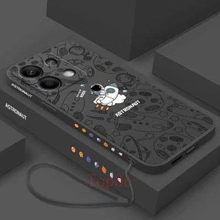เคส Redmi Note 13 Redmi Note13 Pro 5G Redmi Note12 Pro 5G Note 12S Note 11s Note 11 Pro Redmi Note 13 5G เคสโทรศัพท์มือถือ ซิลิโคน ลายการ์ตูนนักบินอวกาศ สําหรับ TKA