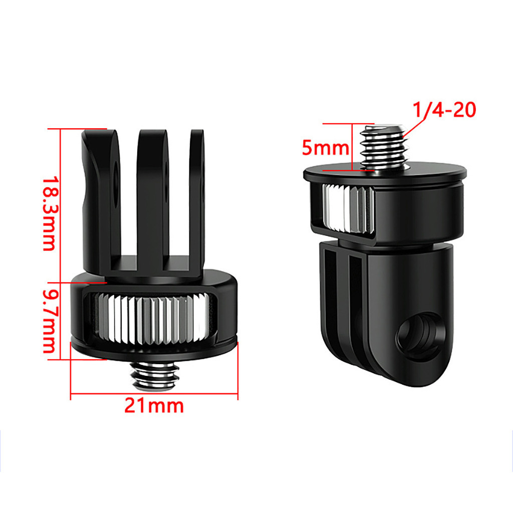 Feichao อะแดปเตอร์ขาตั้งกล้อง หมุนได้ 360 องศา 1/4 นิ้ว สําหรับ GoPro Hero 12 11 10 9 8 Insta360 One