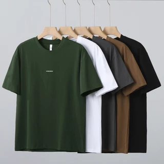เสื้อยืด Oversize เสื้อคู่ แขนสั้น คอกลม พิมพ์ลายตัวอักษร สวมใส่สบาย สําหรับผู้ชาย