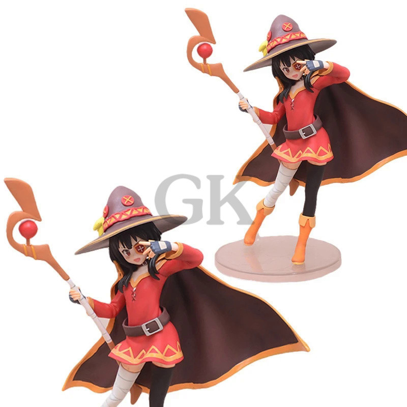GK Anime Blessings for the Wonderful World! Megumin Figure 18cm PVC Standing Magic Girl Model Toy Collect Ornaments Doll