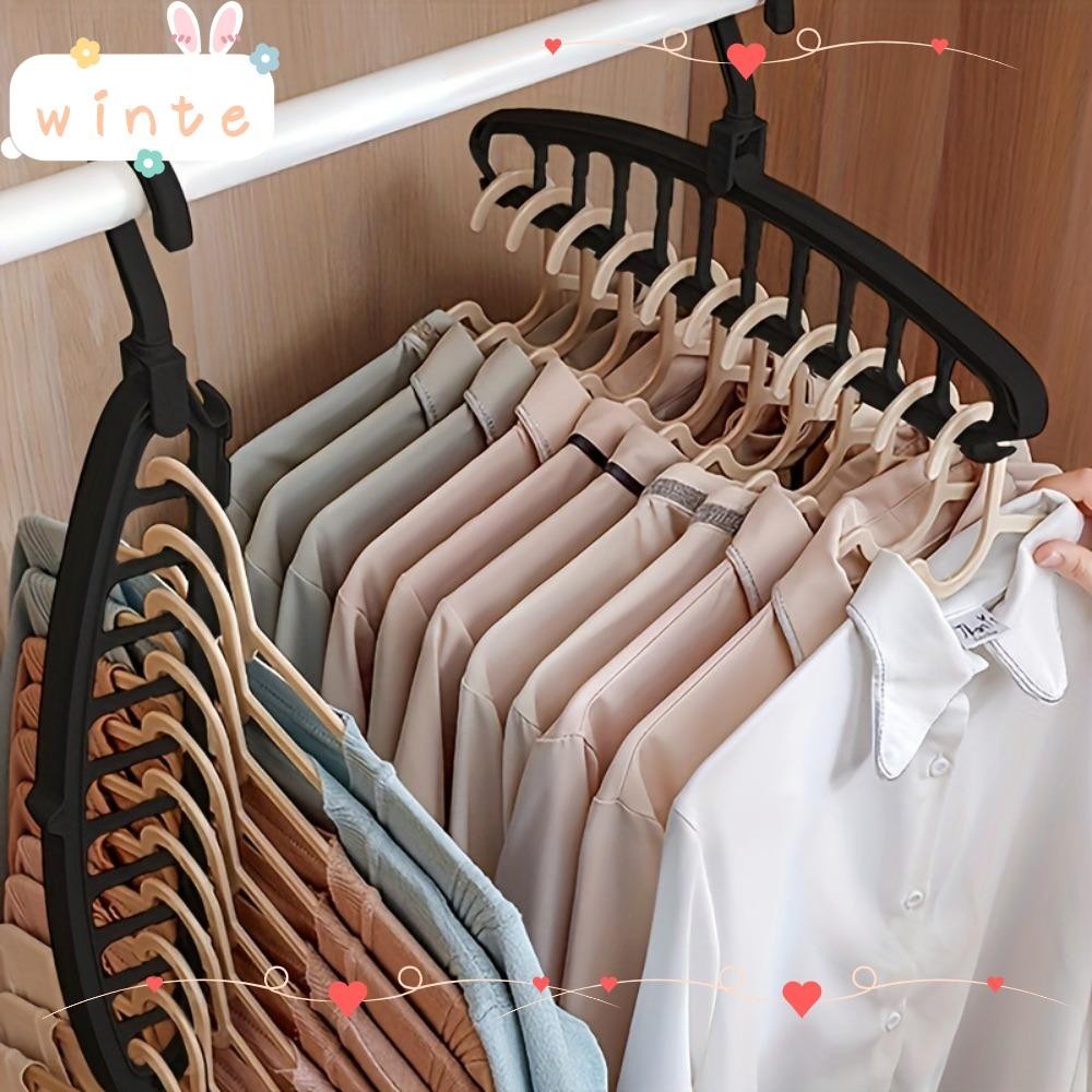 Winte ตะขอแขวนเสื้อผ้า พลาสติก กันลื่น ประหยัดพื้นที่ สําหรับบ้าน