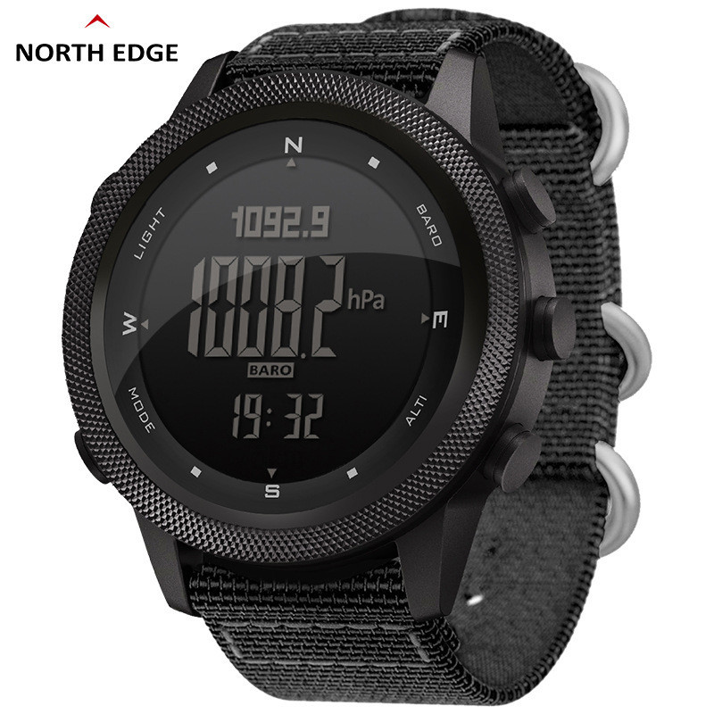 NORTH EDGE AP46 กีฬาเครื่องวัดความสูงกันน้ําเครื่องวัดความดันอากาศเข็มทิศ 〔 Professional กีฬากลางแจ้งนาฬิกา-ขี่จักรยาน, ปีนเขา, ผจญภัย, Infiltration 〕