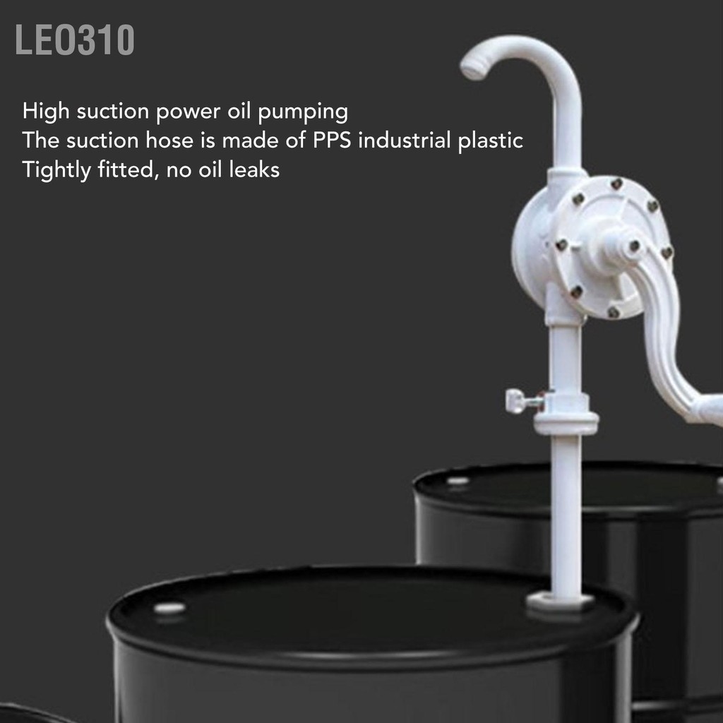 Leo310 ปั๊มบาร์เรลหมุนปรับปรุงประสิทธิภาพการถ่ายโอนปั๊มมือกลองเชื้อเพลิงสำหรับน้ำมันดีเซลน้ำมันไฮดรอลิก
