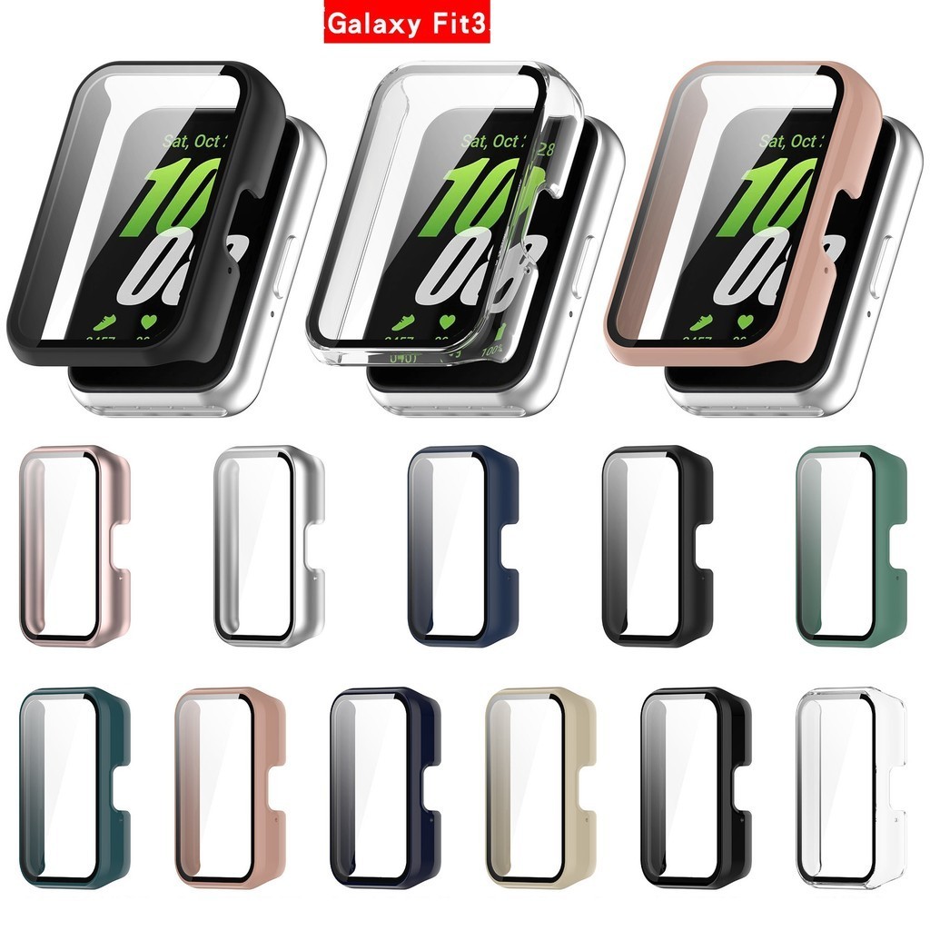 กระจก + เคสป้องกัน สําหรับ Samsung Galaxy Fit3 SM-R390 ฝาครอบกันชนรอบด้าน
