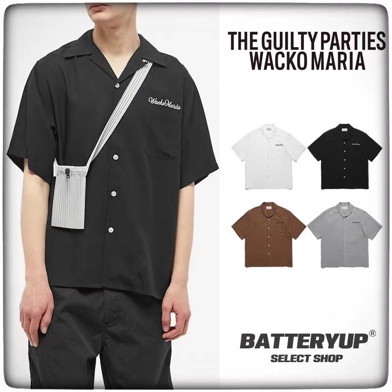 【Free Gift】 เสื้อเชิ้ตแขนสั้น Wacko Maria เสื้อฮาวาย Hawaii เสื้อเรียบง่าย เหมาะกับฤดูร้อน ใส่ได้ทั้งหญิงและชาย S-XL