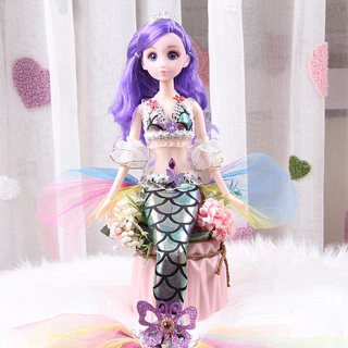 ตุ๊กตานางเงือก Kawaii BJD พร้อมข้อต่อที่สามารถเคลื่อนย้ายได้ ข้อต่อ 3 มิติ 13 ข้อ ขนาด 30 ซม. สำหรับตกแต่งบ้านตุ๊กตา