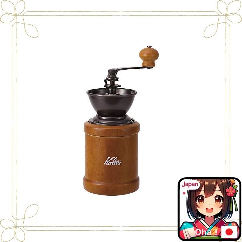 [Direct From Japan]A limited edition Kalita wooden coffee mill hand grinder #42188 for outdoor camping with adjustable grinding.